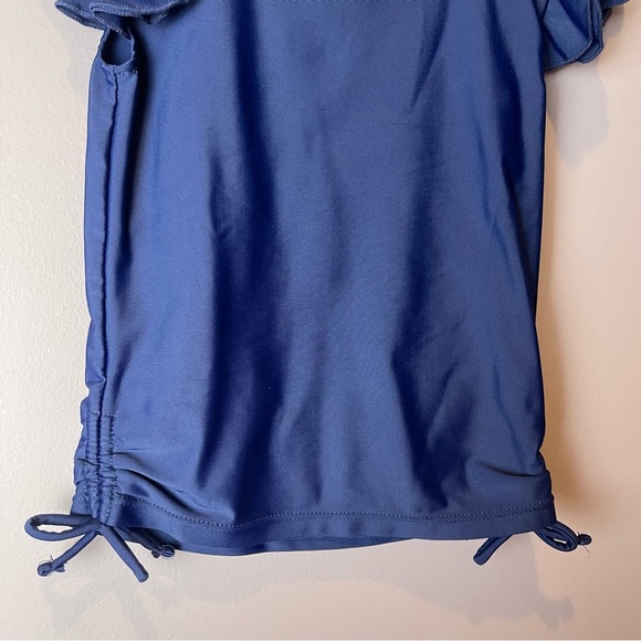 SNAPPER ROCK Flutter Sleeve Rash Top Navy 2 - Picture 4 of 7